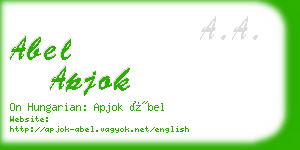 abel apjok business card